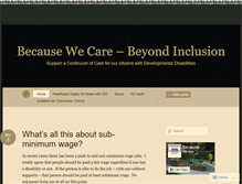 Tablet Screenshot of becausewecare1.com